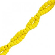 Kokos kralen disc 4mm Freesia yellow